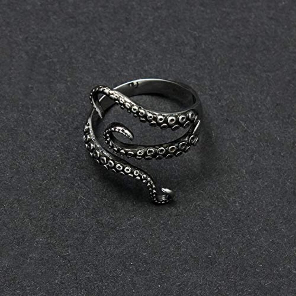 Adjustable Octopus Tentacle Ring Punk Antique Sty… - image 5